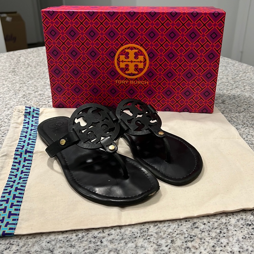Tory Burch black Miller sandals